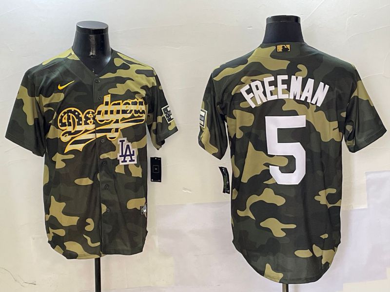 Men Los Angeles Dodgers #5 Freeman Camo Joint Name 2025 Nike MLB Jersey style 12->los angeles dodgers->MLB Jersey